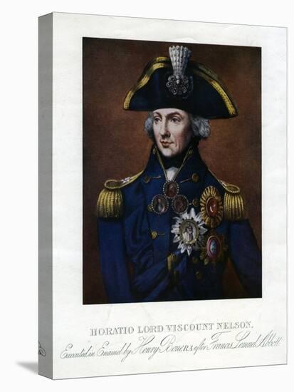 Horatio Nelson, 1st Viscount Nelson, English Naval Commander-Henry Bone-Stretched Canvas