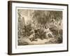 Horatio Nelson Boarding the San Josef, 1797, Engraved: John Crew After Original: Greenwich Hospital-George Jones-Framed Premium Giclee Print