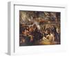 Horatio Nelson Is Fatally Wounded at the Battle of Trafalgar-null-Framed Photographic Print