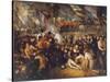 Horatio Nelson Is Fatally Wounded at the Battle of Trafalgar-null-Stretched Canvas