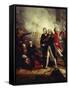 Horatio Nelson Receiving the Surrender of the Captain of the San Nicolas-Richard Westall-Framed Stretched Canvas