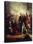 Horatio Nelson Receiving the Surrender of the Captain of the San Nicolas-Richard Westall-Stretched Canvas