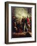 Horatio Nelson Receiving the Surrender of the Captain of the San Nicolas-Richard Westall-Framed Giclee Print