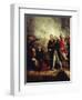 Horatio Nelson Receiving the Surrender of the Captain of the San Nicolas-Richard Westall-Framed Giclee Print