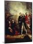 Horatio Nelson Receiving the Surrender of the Captain of the San Nicolas-Richard Westall-Mounted Giclee Print