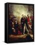 Horatio Nelson Receiving the Surrender of the Captain of the San Nicolas-Richard Westall-Framed Stretched Canvas