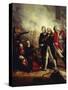 Horatio Nelson Receiving the Surrender of the Captain of the San Nicolas-Richard Westall-Stretched Canvas