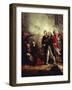 Horatio Nelson Receiving the Surrender of the Captain of the San Nicolas-Richard Westall-Framed Giclee Print