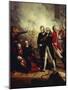 Horatio Nelson Receiving the Surrender of the Captain of the San Nicolas-Richard Westall-Mounted Giclee Print