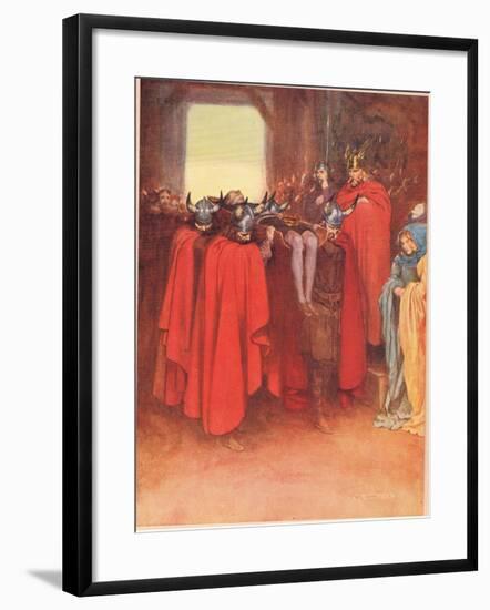 Horatio Tells His Men to 'Bear Hamlet Like a Soldier', from 'Hamlet' by William Shakespeare,…-W. G. Simmonds-Framed Giclee Print