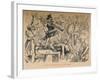 'Horatius Cocles Defending the Bridge', 1852-John Leech-Framed Giclee Print