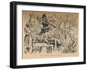 'Horatius Cocles Defending the Bridge', 1852-John Leech-Framed Giclee Print