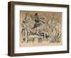 'Horatius Cocles Defending the Bridge', 1852-John Leech-Framed Premium Giclee Print