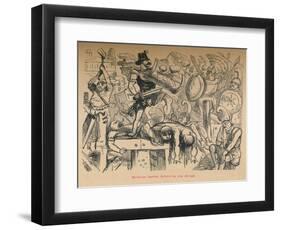 'Horatius Cocles Defending the Bridge', 1852-John Leech-Framed Premium Giclee Print