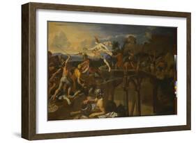 Horatius Cocles Defending the Bridge-Charles Le Brun-Framed Giclee Print