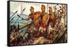 Horatius Cocles Defending the Pons Sublicius-James Edwin Mcconnell-Framed Stretched Canvas