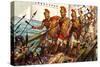 Horatius Cocles Defending the Pons Sublicius-James Edwin Mcconnell-Stretched Canvas