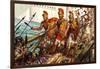 Horatius Cocles Defending the Pons Sublicius-James Edwin Mcconnell-Framed Giclee Print