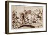 Horatius Cocles Defending the Tiber Bridge (Pen and Ink with Wash on Paper)-Sir Anthony Van Dyck-Framed Giclee Print