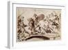 Horatius Cocles Defending the Tiber Bridge (Pen and Ink with Wash on Paper)-Sir Anthony Van Dyck-Framed Giclee Print