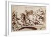 Horatius Cocles Defending the Tiber Bridge (Pen and Ink with Wash on Paper)-Sir Anthony Van Dyck-Framed Giclee Print