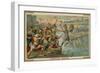 Horatius Cocles, Roman Soldier, Defending the Pons Sublicius Against the Invading Army of the…-null-Framed Giclee Print