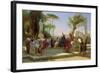Horatius Reading His Satires to Maecenas, 1863-Fedor Andreevich Bronnikov-Framed Giclee Print