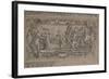 Horatius Slaying His Sister Horatia Outside the Walls of Rome: Design for a Ceiling Decoration…-Giacinto Gimignani Or Gemignano-Framed Giclee Print