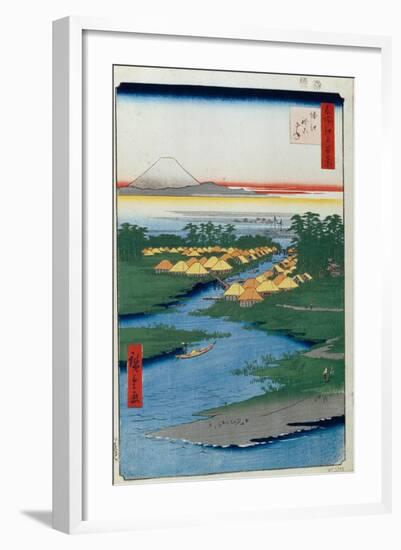 Horie and Nekozane (One Hundred Famous Views of Ed), 1856-1858-Utagawa Hiroshige-Framed Giclee Print