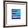 Horizintal Blues-Evangeline Taylor-Framed Art Print