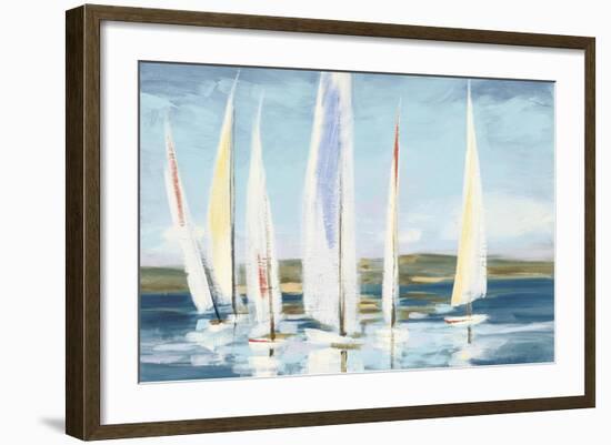 Horizon Blue-Julia Purinton-Framed Art Print