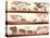 Horizontal Banners of Wild Animals in African Savanna.-Vertyr-Stretched Canvas
