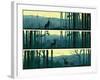 Horizontal Banners of Wild Animals in Hills Wood.-Vertyr-Framed Art Print