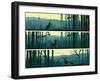 Horizontal Banners of Wild Animals in Hills Wood.-Vertyr-Framed Art Print