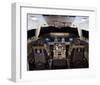 horizontal format 777 flight deck-null-Framed Art Print