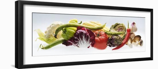 Horizontal Strip of Different Vegetables-null-Framed Photographic Print