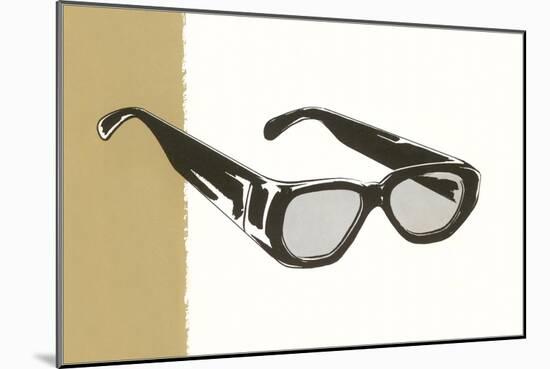 Horn Rim Eyeglasses-null-Mounted Art Print