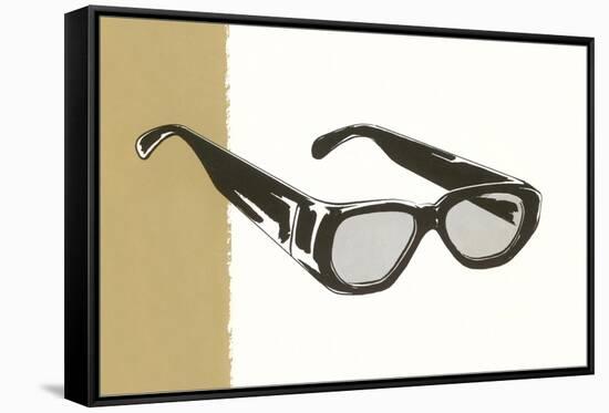 Horn Rim Eyeglasses-null-Framed Stretched Canvas