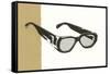 Horn Rim Eyeglasses-null-Framed Stretched Canvas