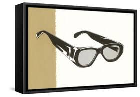 Horn Rim Eyeglasses-null-Framed Stretched Canvas