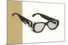 Horn Rim Eyeglasses-null-Mounted Art Print