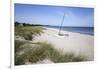 Hornbaek beach with white sand and sand dunes, Hornbaek, Kattegat Coast, Zealand, Denmark, Scandina-Stuart Black-Framed Photographic Print