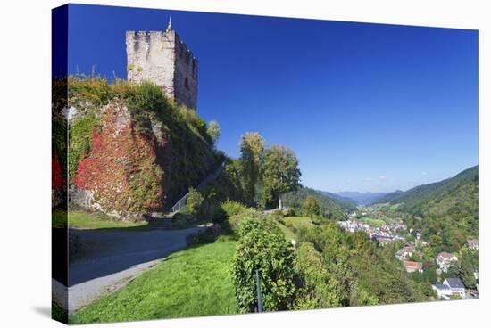 Hornberg Castle and View over Gutachtal Valley, Black Forest, Baden Wurttemberg, Germany, Europe-Markus Lange-Stretched Canvas