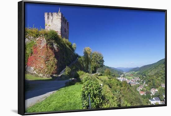 Hornberg Castle and View over Gutachtal Valley, Black Forest, Baden Wurttemberg, Germany, Europe-Markus Lange-Framed Photographic Print