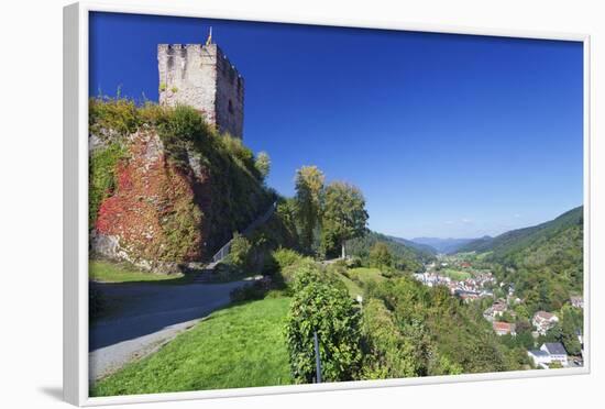 Hornberg Castle and View over Gutachtal Valley, Black Forest, Baden Wurttemberg, Germany, Europe-Markus Lange-Framed Photographic Print