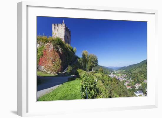 Hornberg Castle and View over Gutachtal Valley, Black Forest, Baden Wurttemberg, Germany, Europe-Markus Lange-Framed Photographic Print