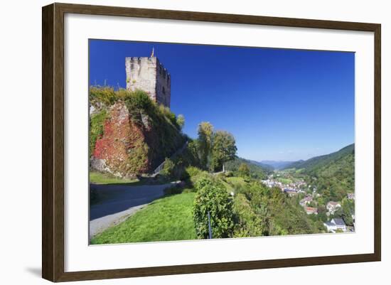 Hornberg Castle and View over Gutachtal Valley, Black Forest, Baden Wurttemberg, Germany, Europe-Markus Lange-Framed Photographic Print