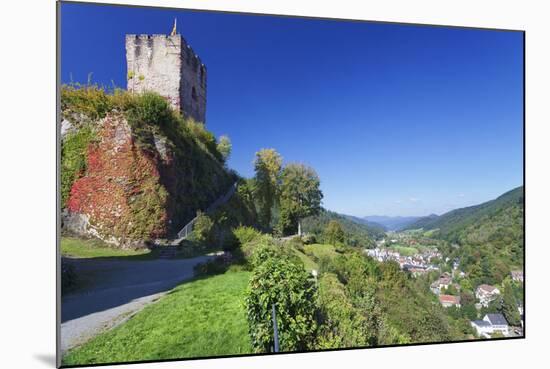 Hornberg Castle and View over Gutachtal Valley, Black Forest, Baden Wurttemberg, Germany, Europe-Markus Lange-Mounted Photographic Print