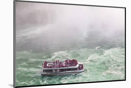 Hornblower Sightseeeing Boat at Horseshoe Falls, Niagara Falls-Jane Sweeney-Mounted Photographic Print