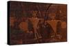 Horned Anthropomorphs Holding Shields, Utah Scenic Byway 279, Potash Road, Moab, Utah, USA-Peter Barritt-Stretched Canvas